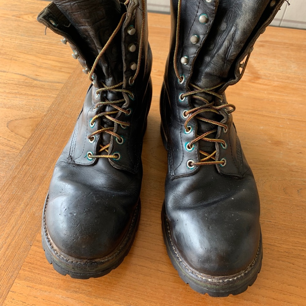 Vintage Red Wing Logging Boots with Steel Toes